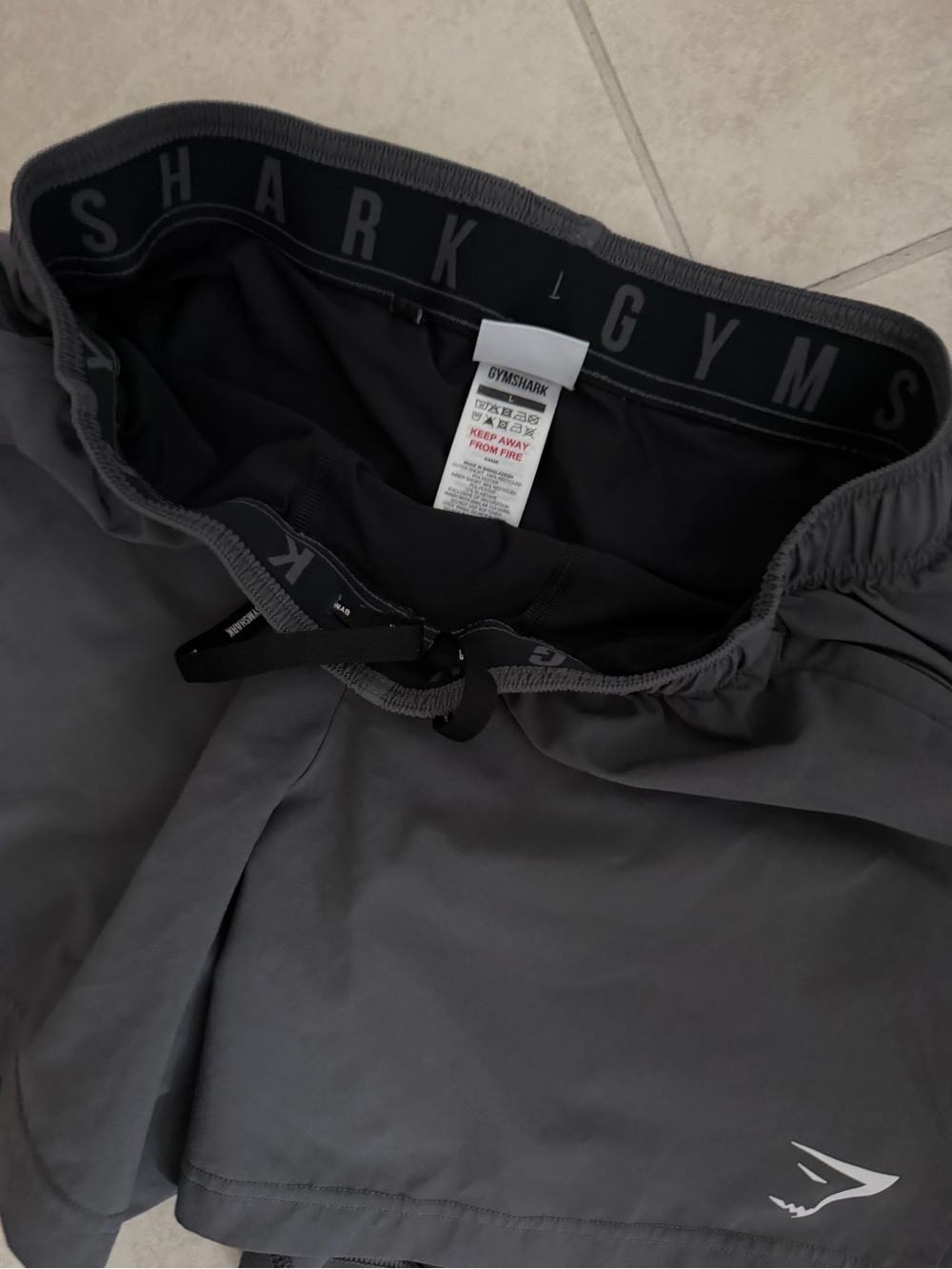 Gymshark Black Active Training Shorts Drawstring Waistband Lined 5 inch - Picture 5 of 8